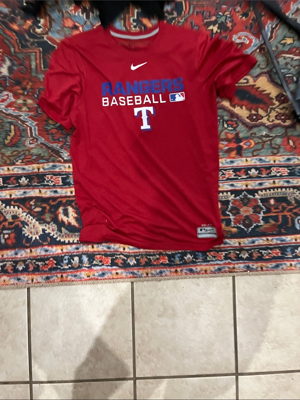 Nike Red Texas Rangers Baseball Tee for Kids
